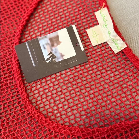 Staring at Stars Red Mesh Crop Top - Size S - NWT - Picture 6 of 12